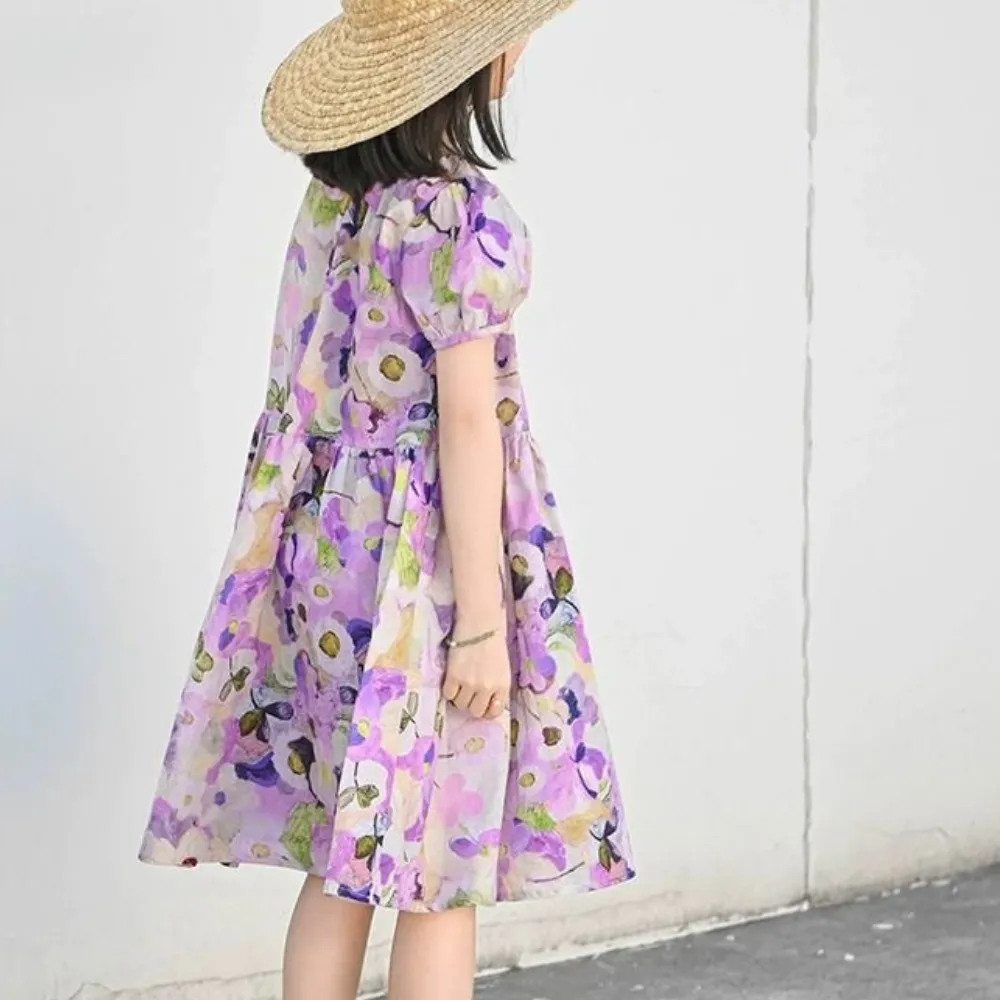 碎花飘逸娃娃裙 Floral Twist Flowy Dress