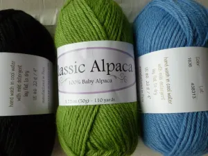 15% off Retail Classic Alpaca by The Alpaca Yarn Company, 100 Percent Baby Alpaca, DK weight 50 gm