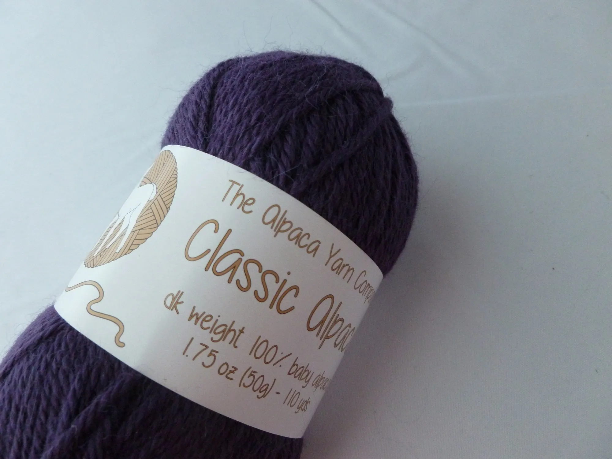 15% off Retail Classic Alpaca by The Alpaca Yarn Company, 100 Percent Baby Alpaca, DK weight 50 gm