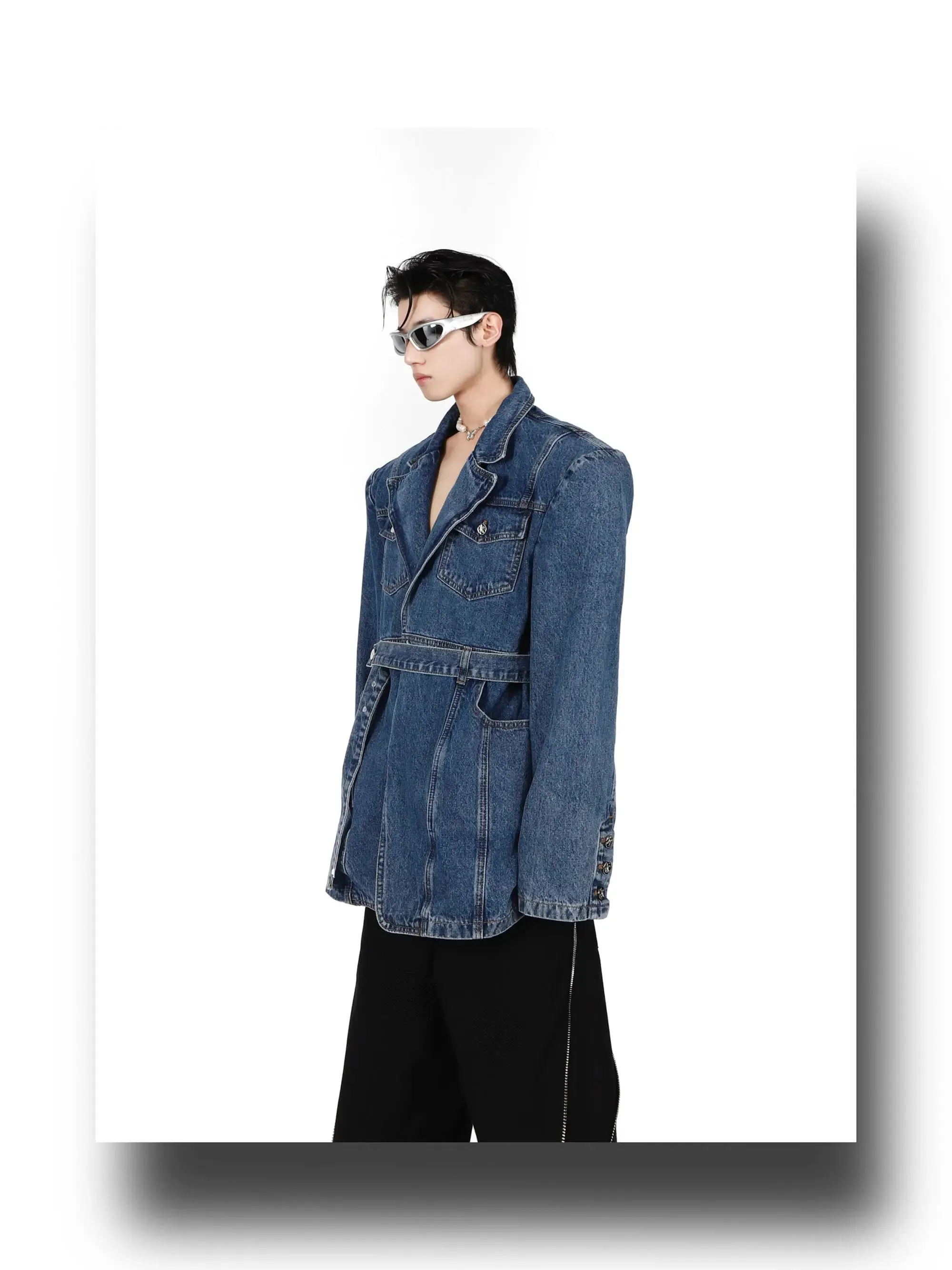 3D Deconstructed Denim Top