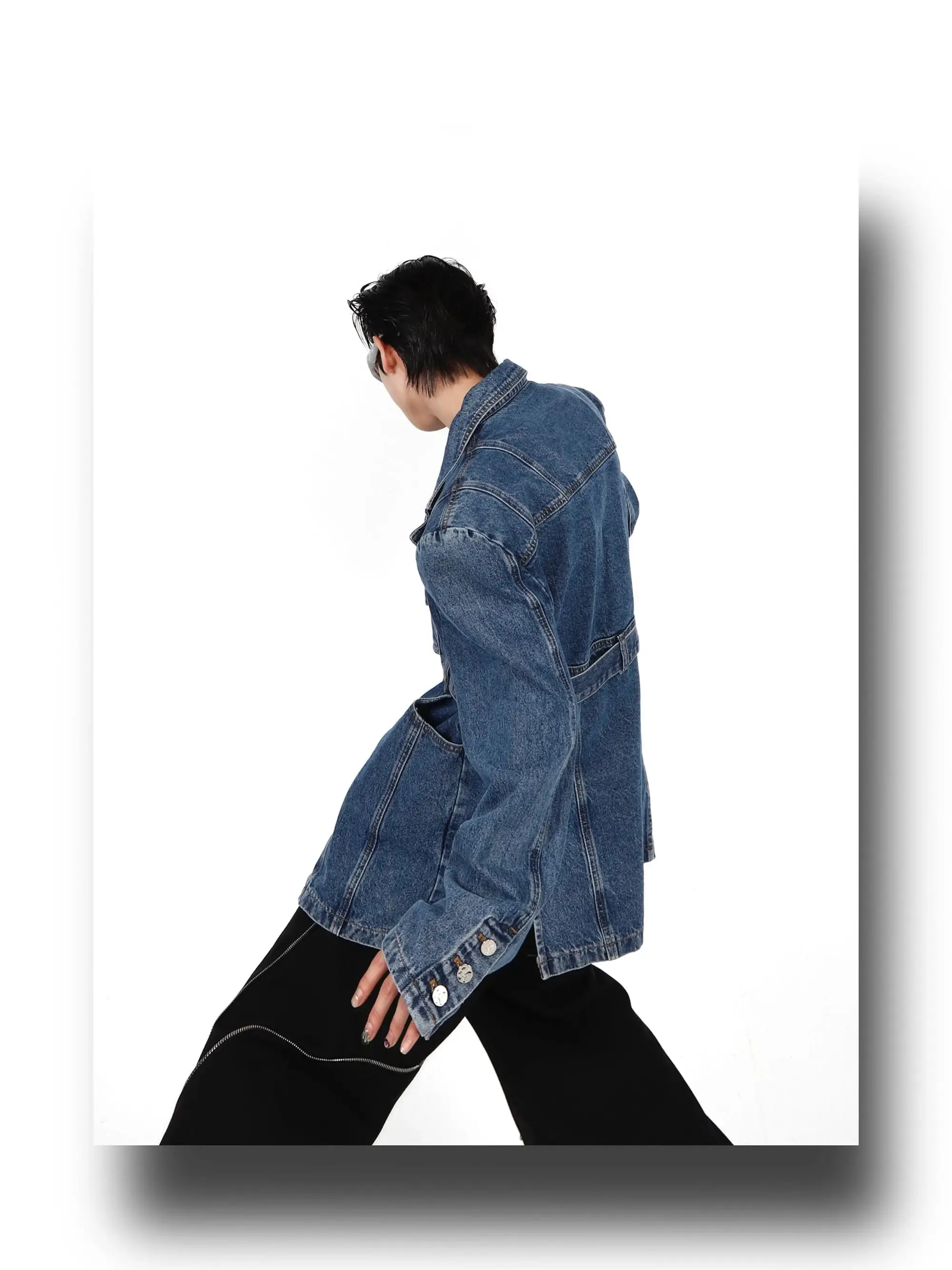 3D Deconstructed Denim Top