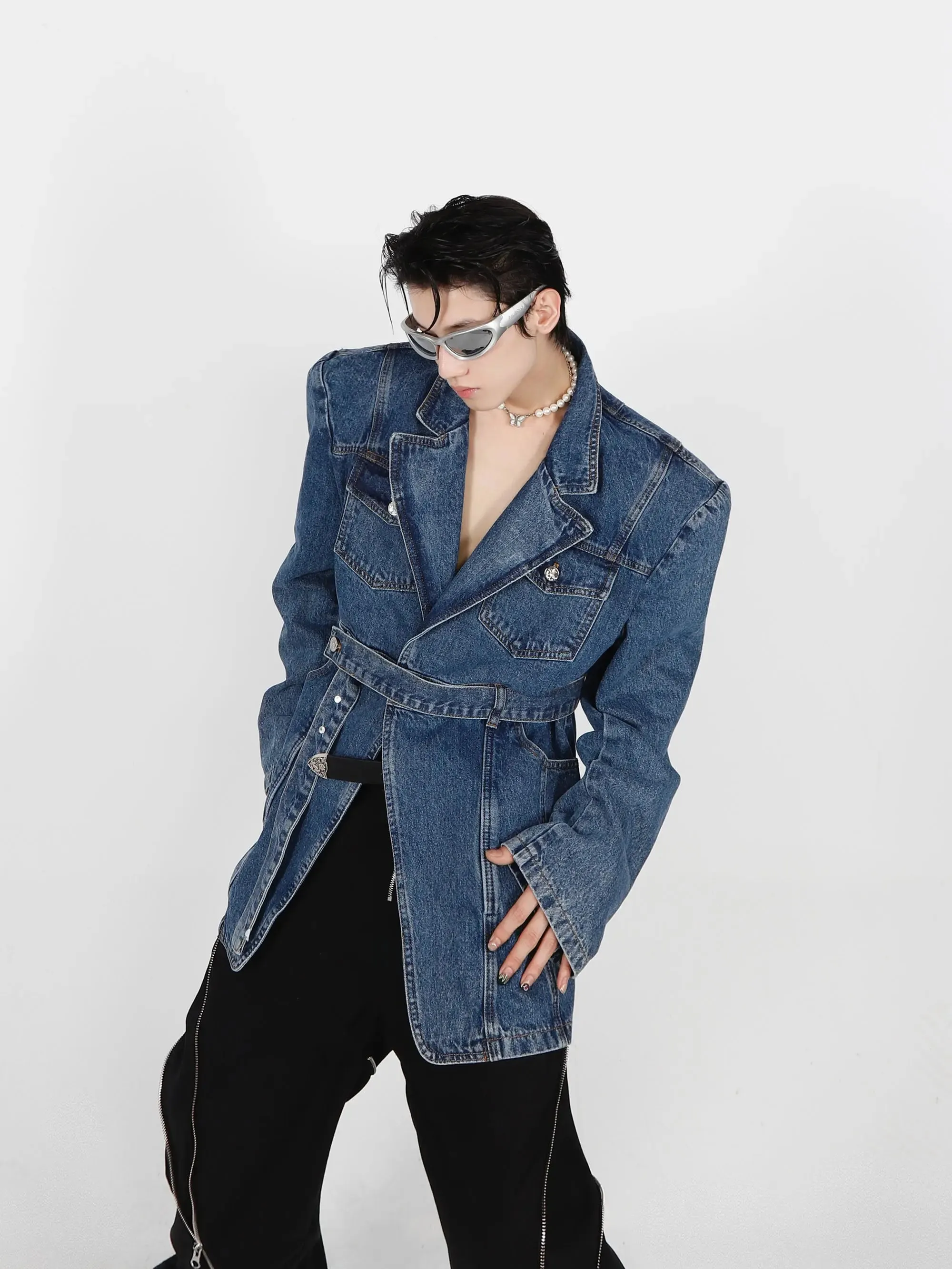 3D Deconstructed Denim Top