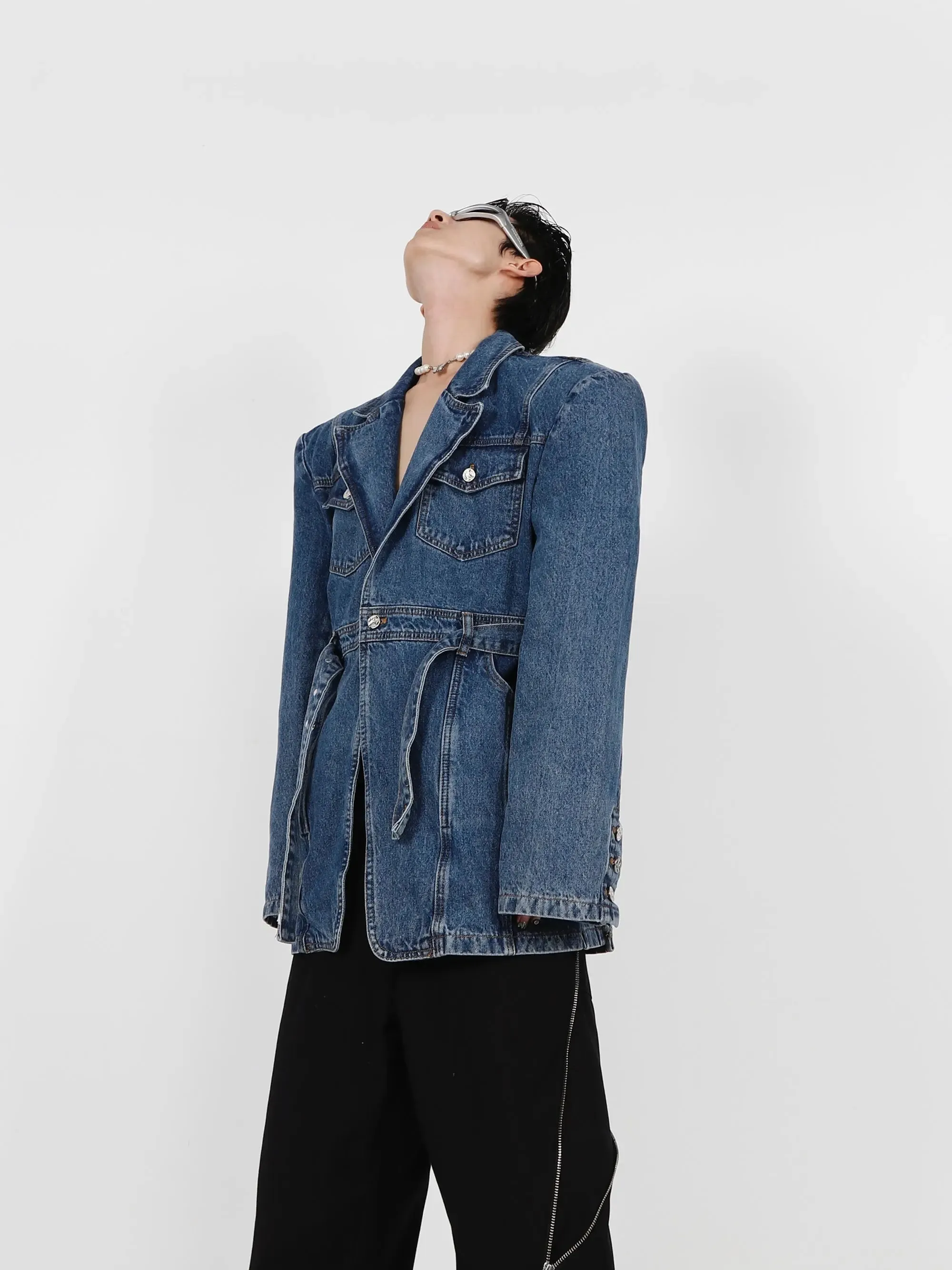 3D Deconstructed Denim Top