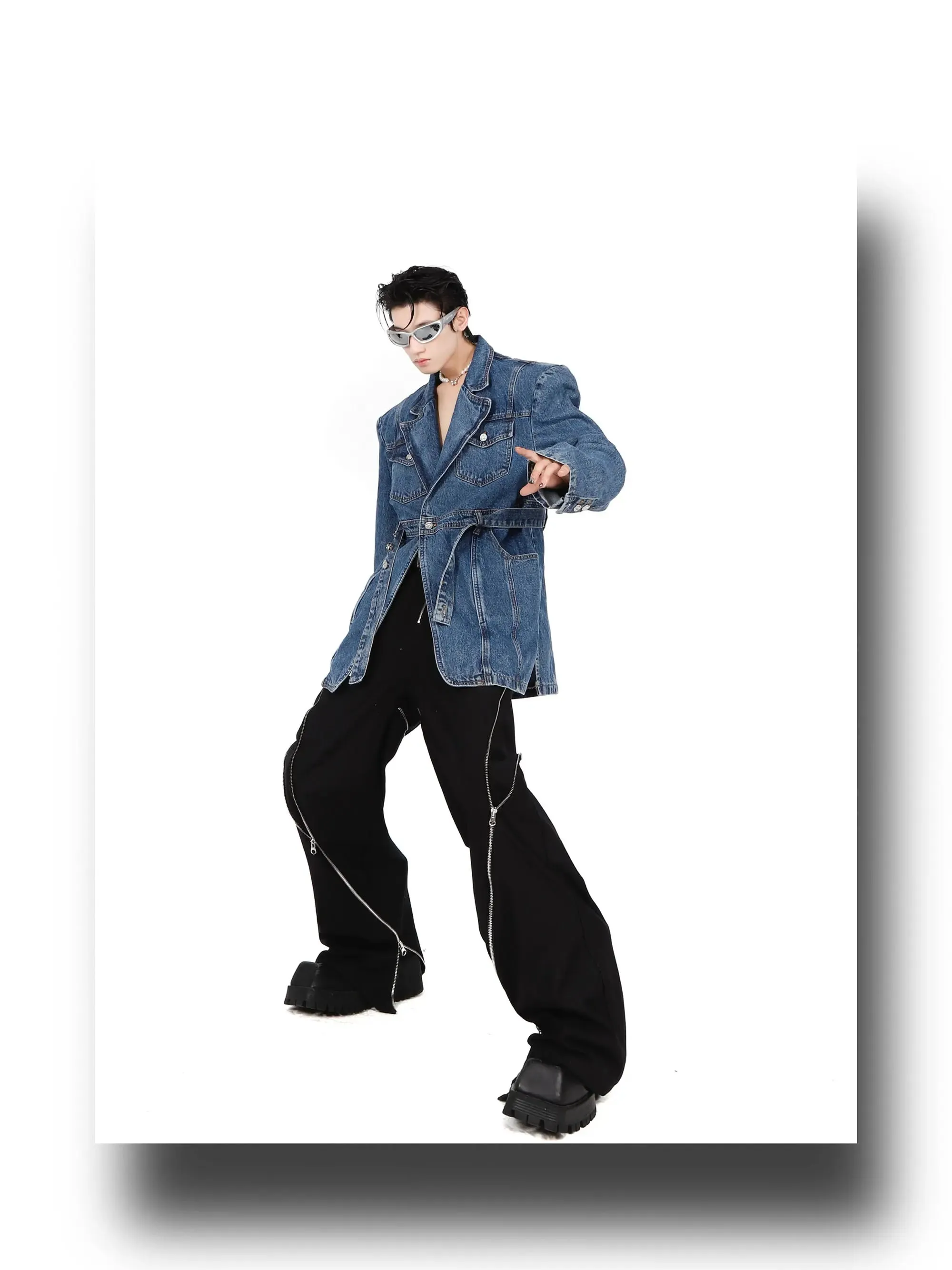 3D Deconstructed Denim Top
