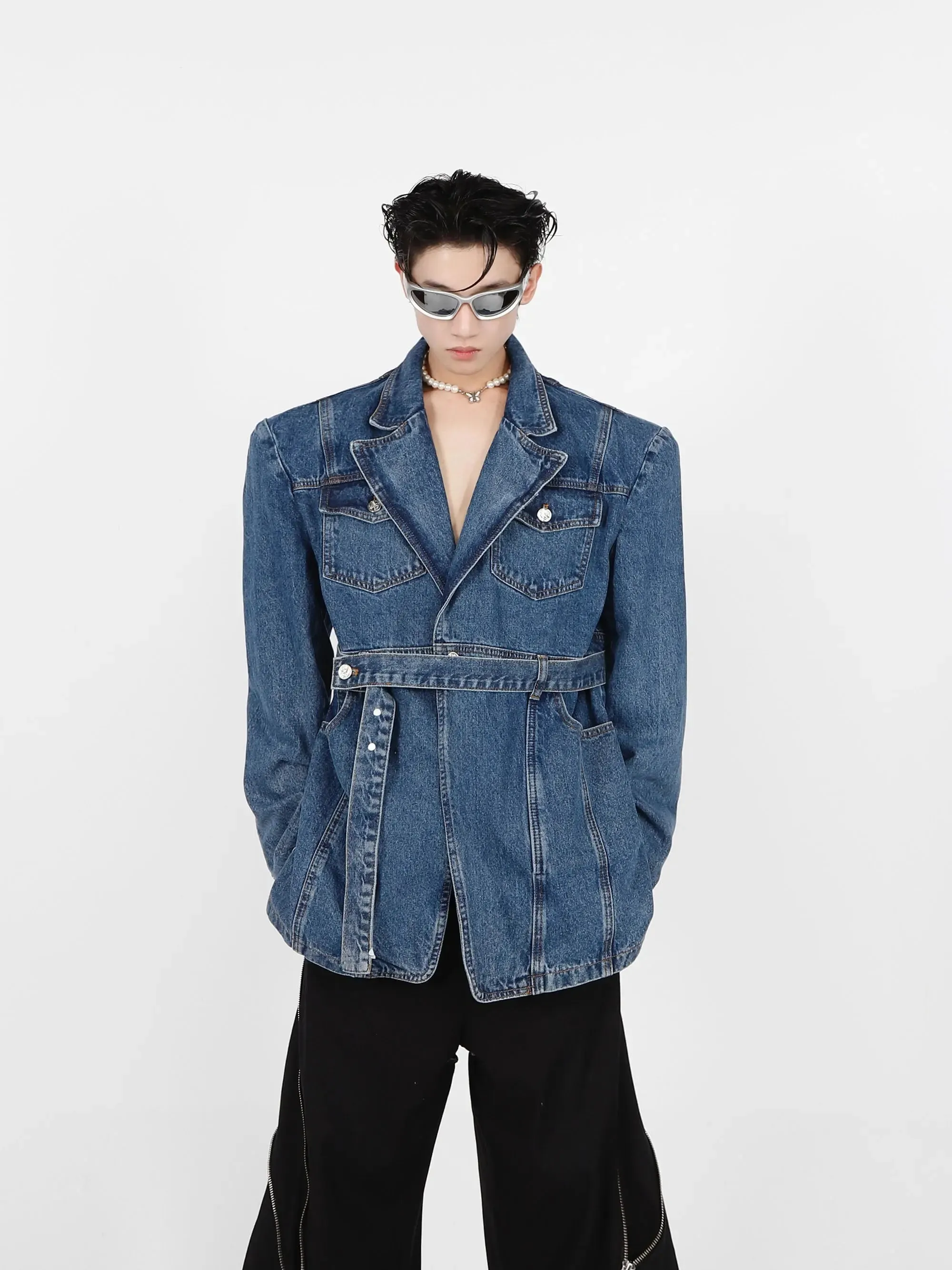 3D Deconstructed Denim Top