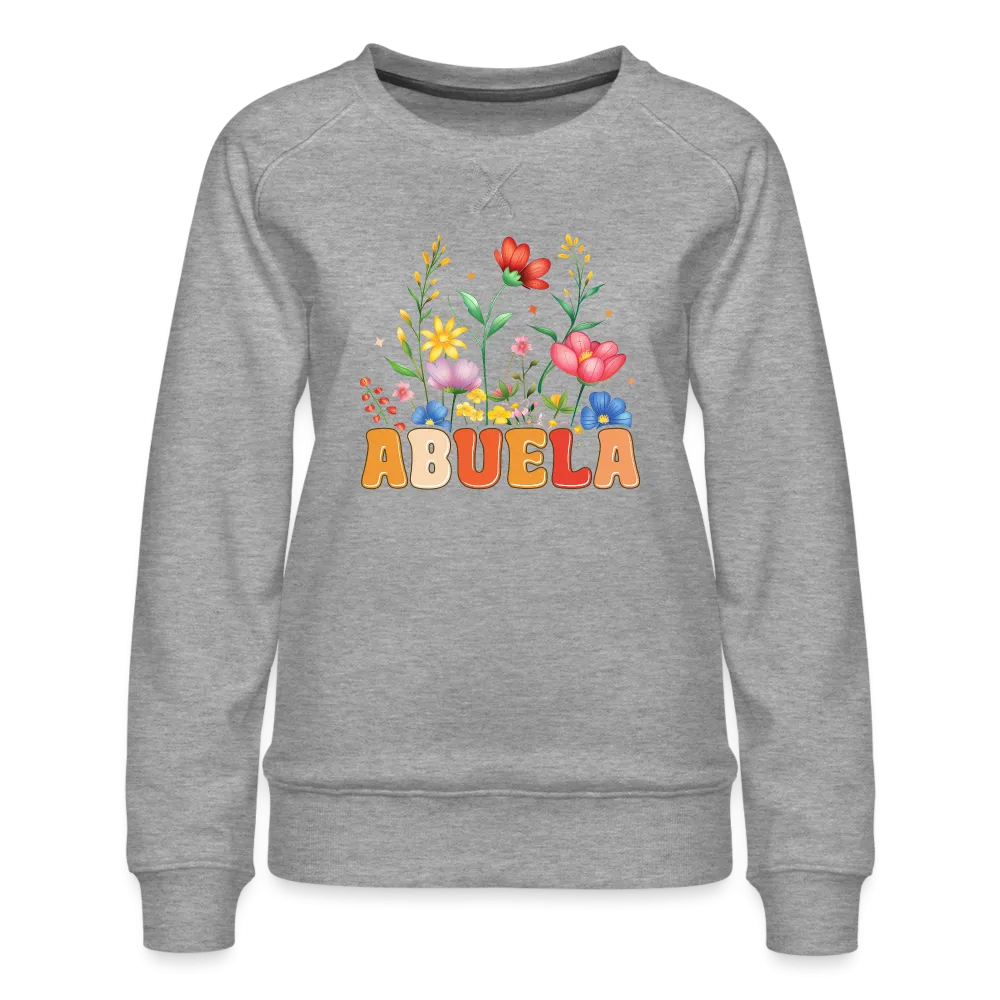 Abuela Women’s Premium Sweatshirt with Floral Design