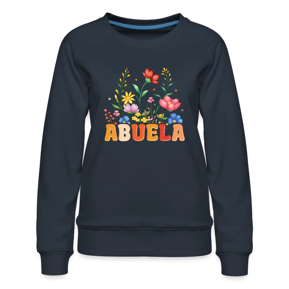 Abuela Women’s Premium Sweatshirt with Floral Design