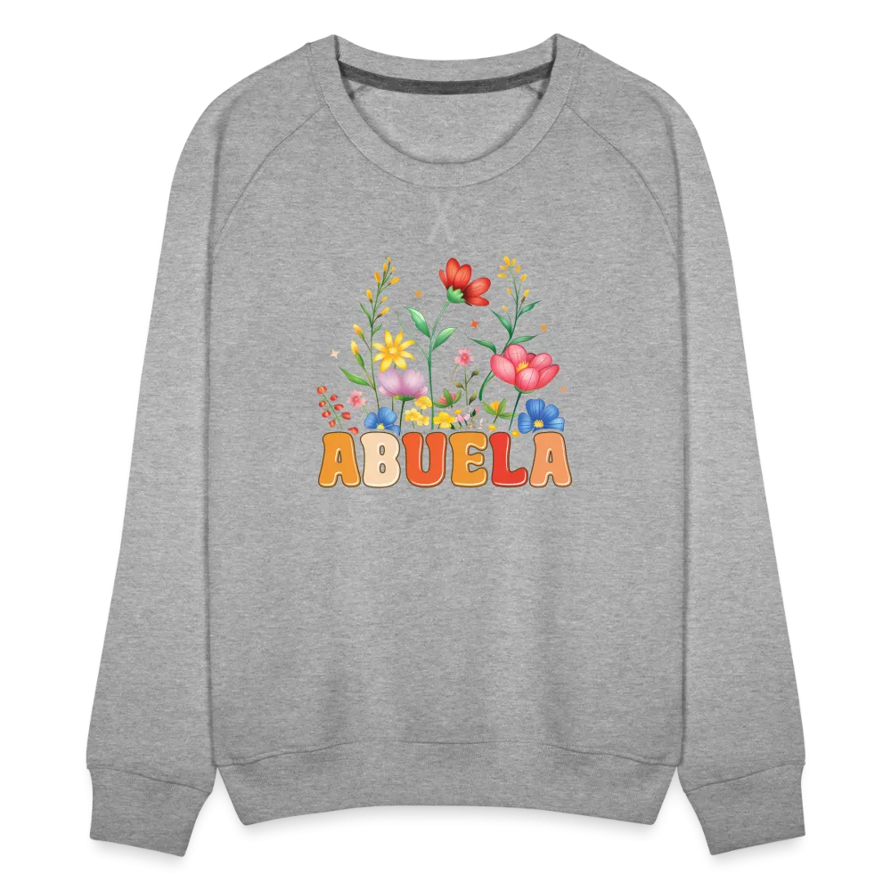 Abuela Women’s Premium Sweatshirt with Floral Design