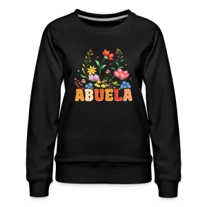 Abuela Women’s Premium Sweatshirt with Floral Design