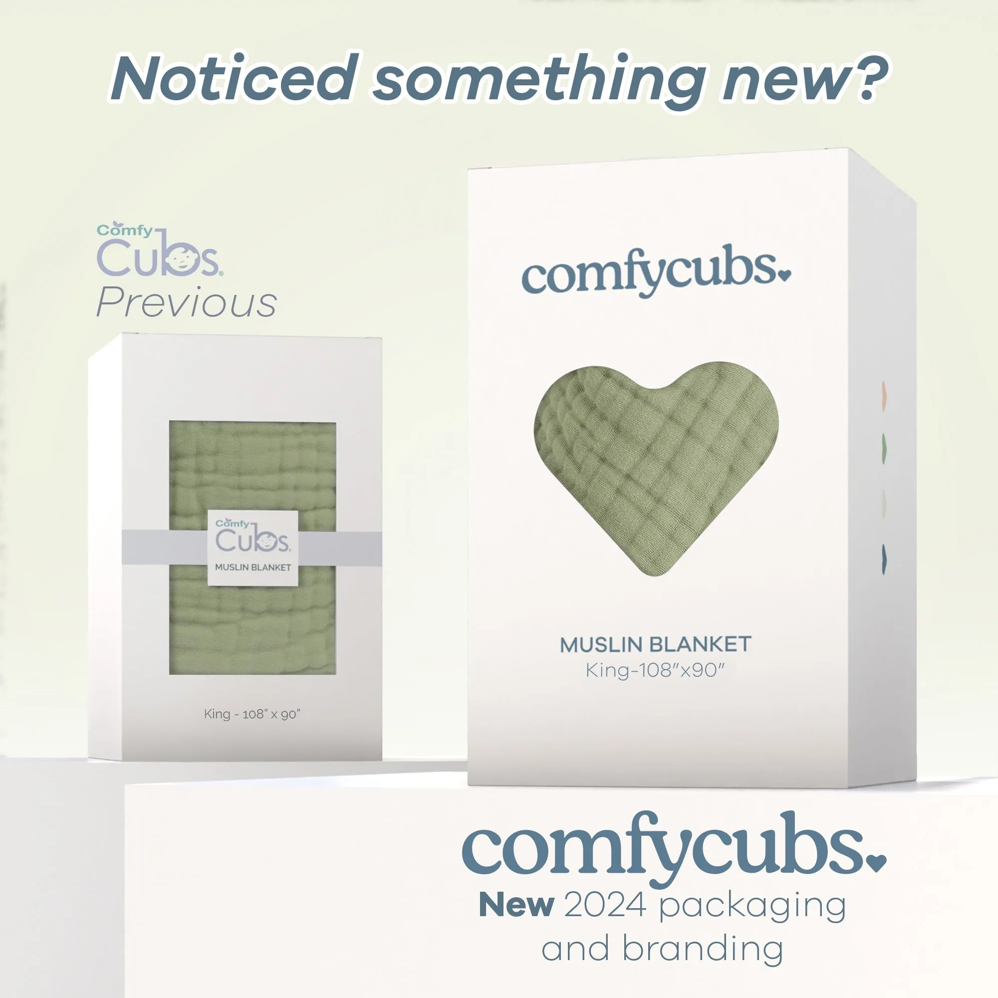 Adult Muslin Blanket by Comfy Cubs in Sage