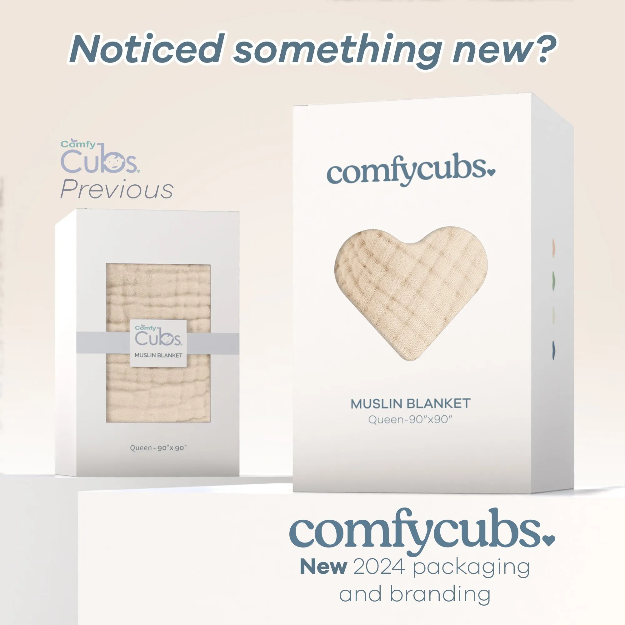 Adult Muslin Blanket by Comfy Cubs in Sand