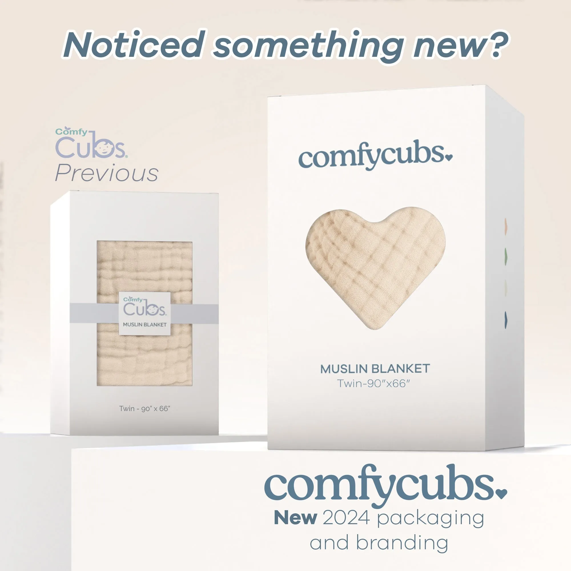Adult Muslin Blanket by Comfy Cubs in Sand