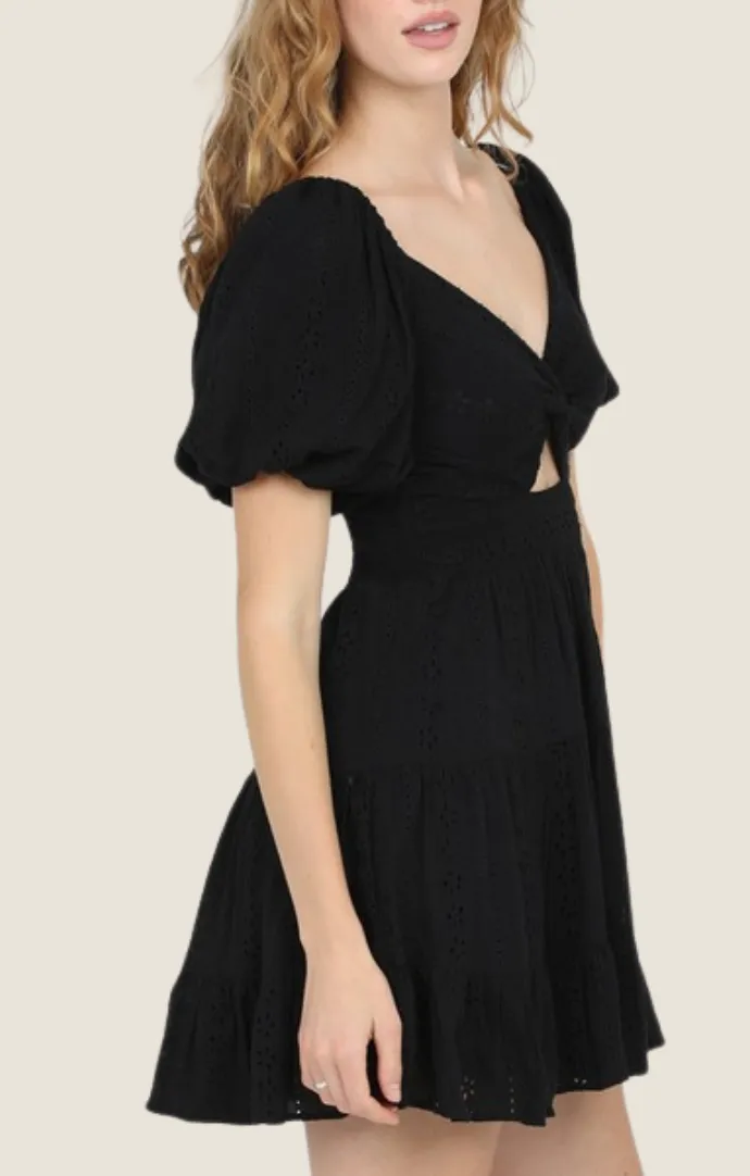 Avalon Black Eyelet Dress