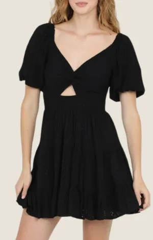 Avalon Black Eyelet Dress