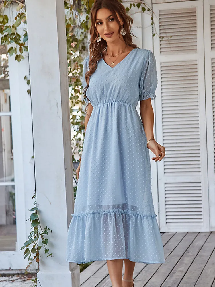 Beautiful Floral Puff Sleeve Dress