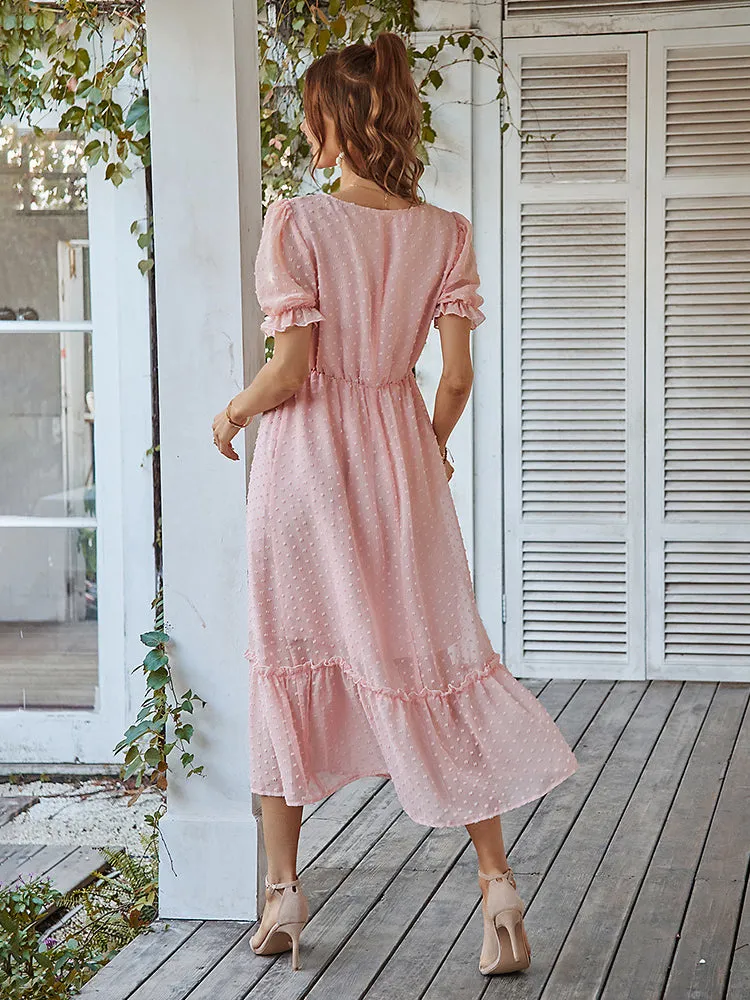 Beautiful Floral Puff Sleeve Dress