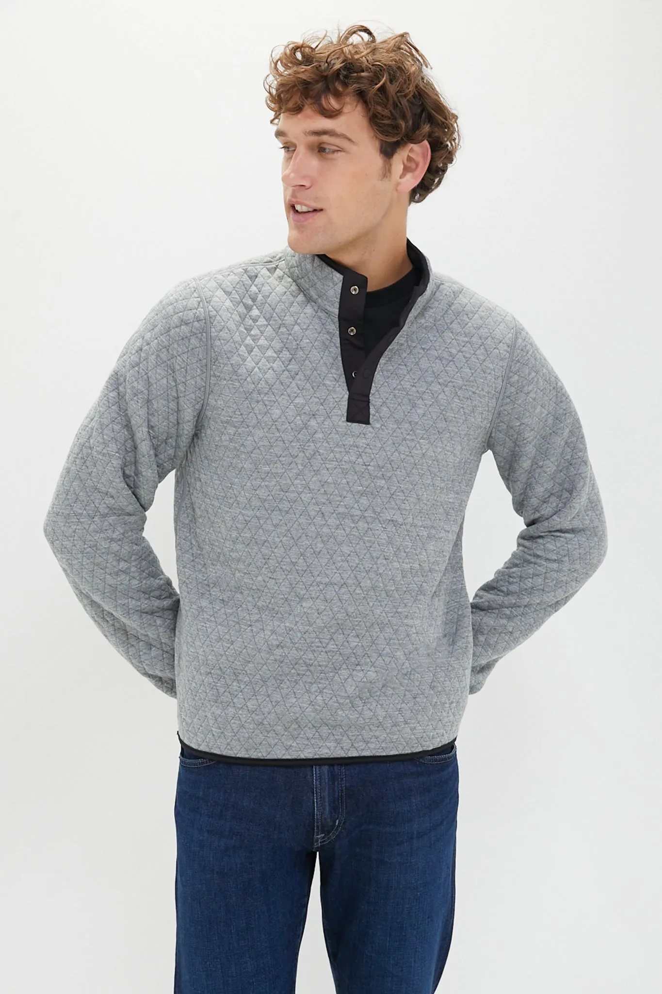 Charcoal Heather Gray Corbet Reversible Pullover