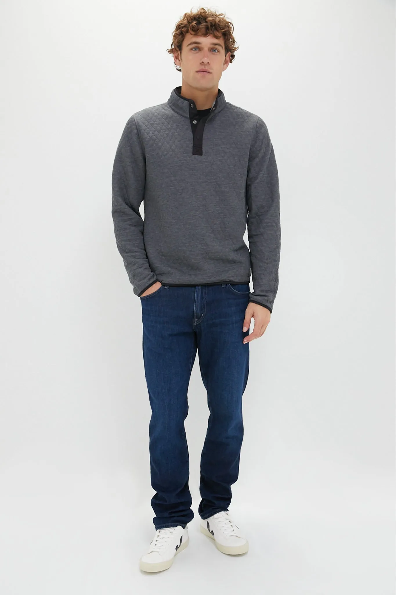Charcoal Heather Gray Corbet Reversible Pullover