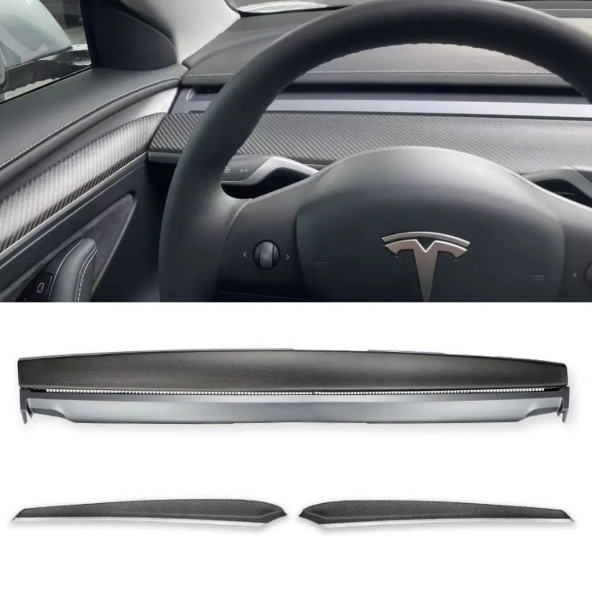 Dashboard & Door Panel Replacement Kit for Tesla Model 3 / Y (3 Pieces) 2021-2023