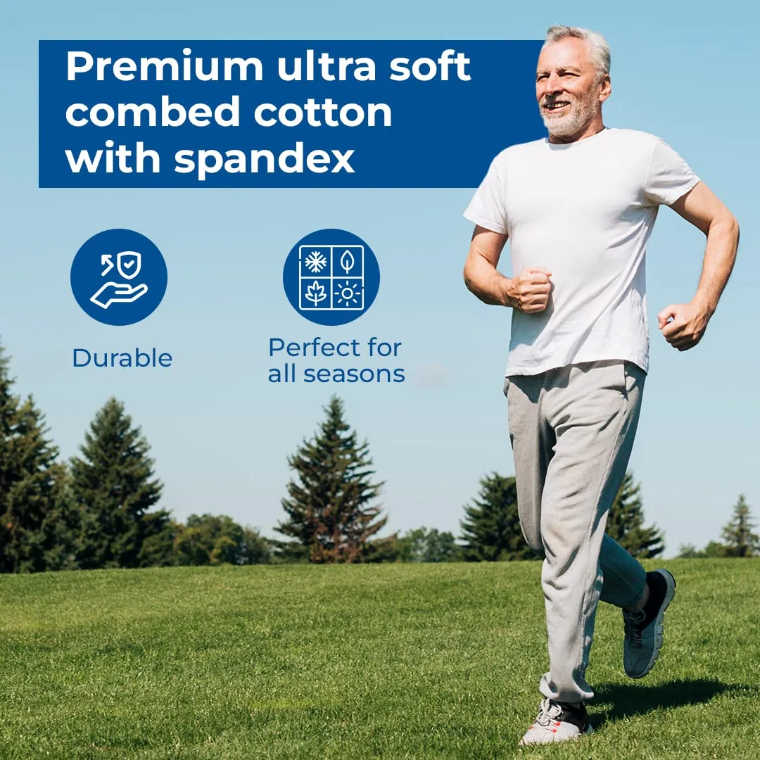 Dr Foot Diabetic & Arthritis Socks | Anti-Microbial and Anti-Odour Socks | Ultra-Soft Cushioned Sole | Premium Combed Cotton | Unisex, Free Size | 2 pairs (Black, White) (Pack of 2)