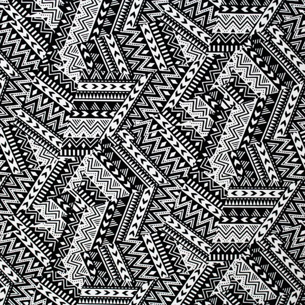 Geometric Tribal Printed Spandex | Blue Moon Fabrics