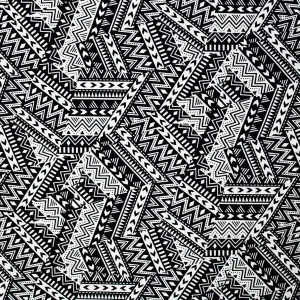 Geometric Tribal Printed Spandex | Blue Moon Fabrics