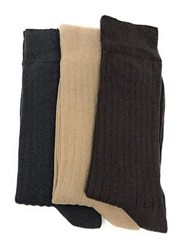 Goza Socks Men's Cotton Blend and Ribbed Dress Socks
