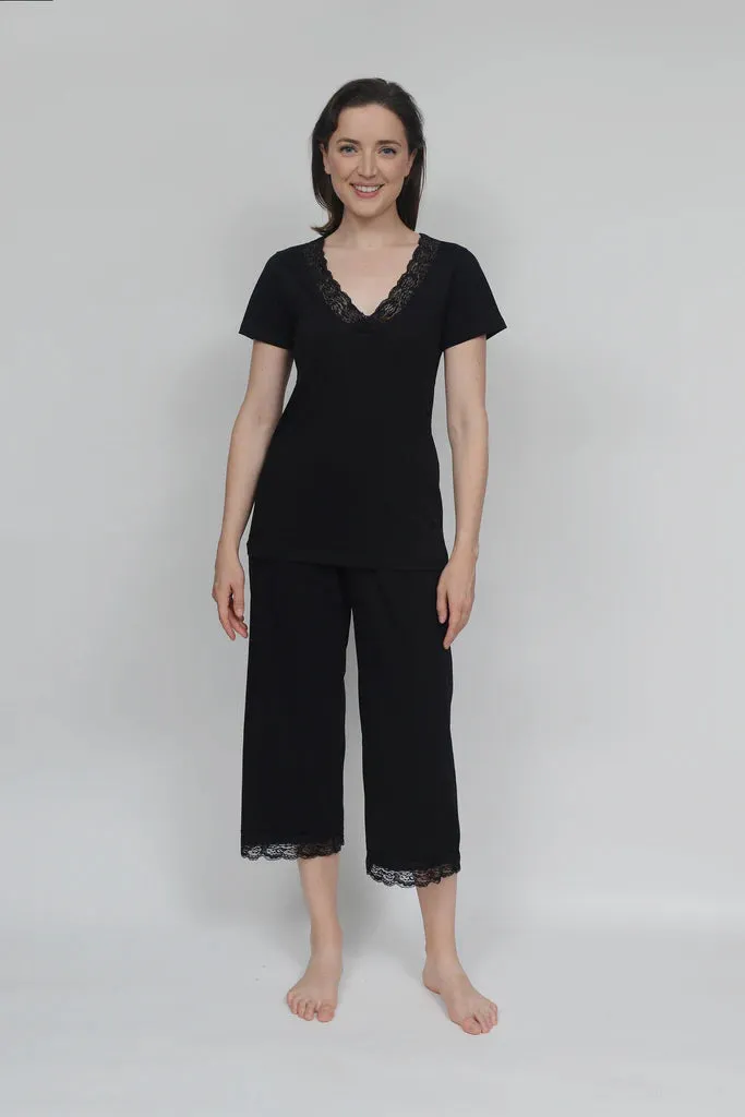 Lace Trim Pajamas