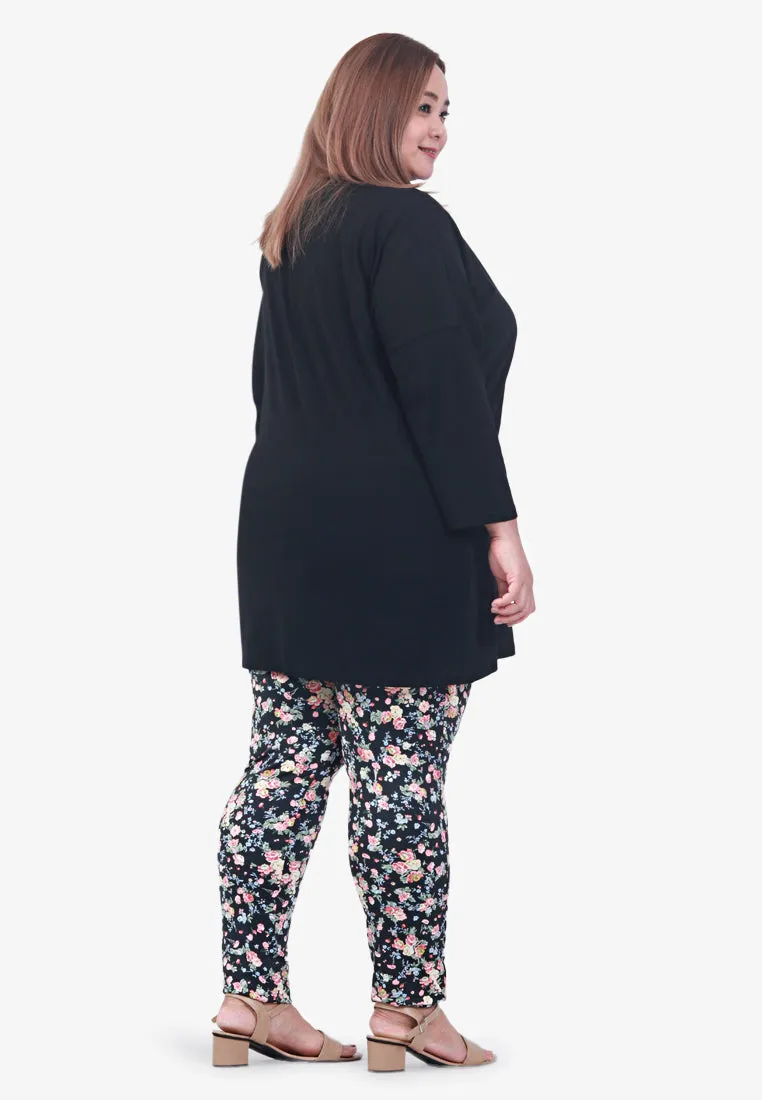 Leci Fun Printed Leggings - Blue Floral