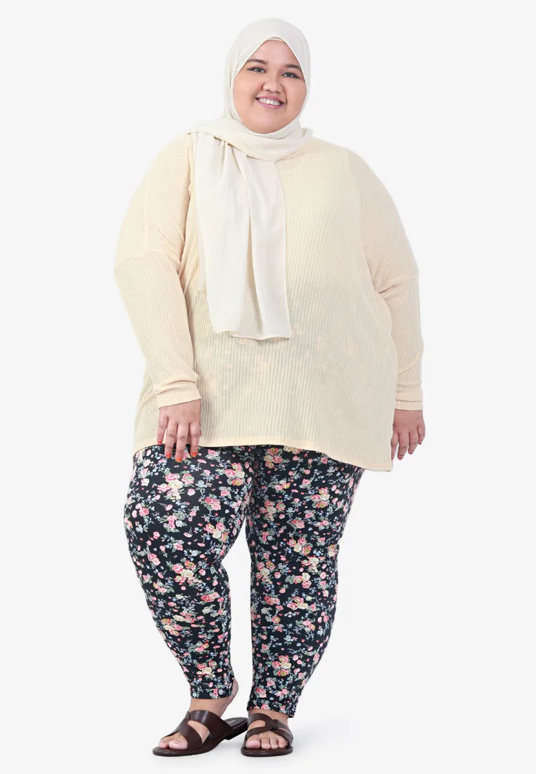 Leci Fun Printed Leggings - Blue Floral