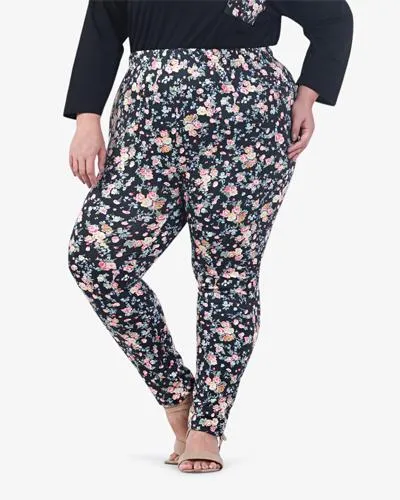 Leci Fun Printed Leggings - Blue Floral