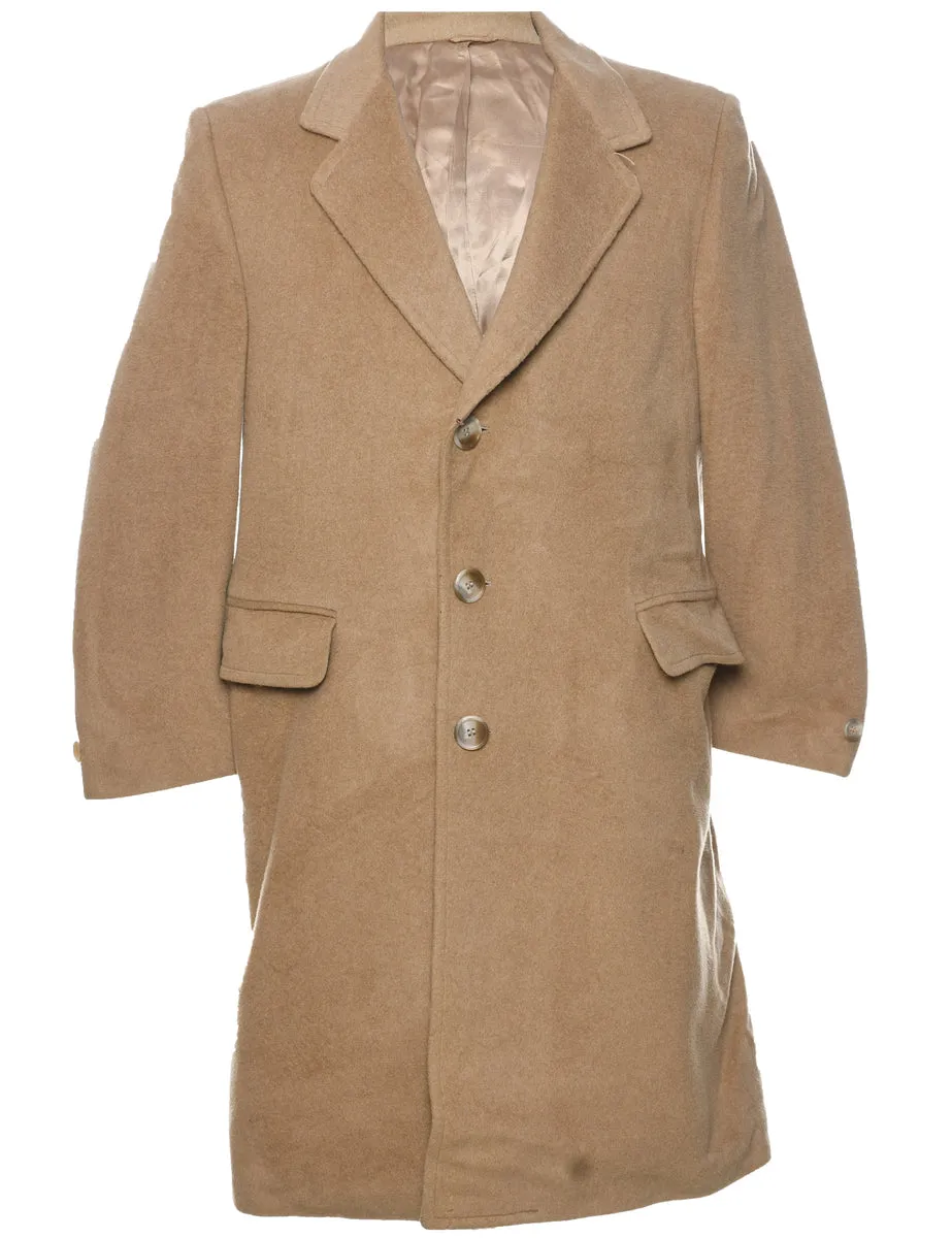 Light Brown Wool Coat - M