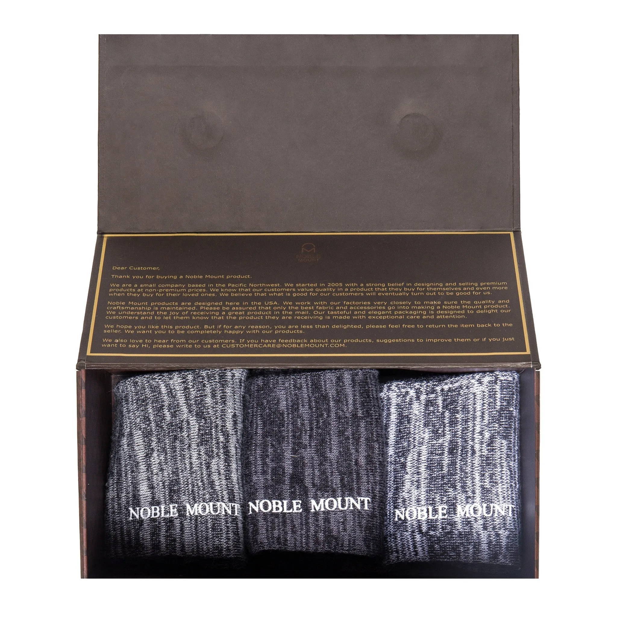 Men's 100% Acrylic Soft Marled Dress Socks 3-Pack