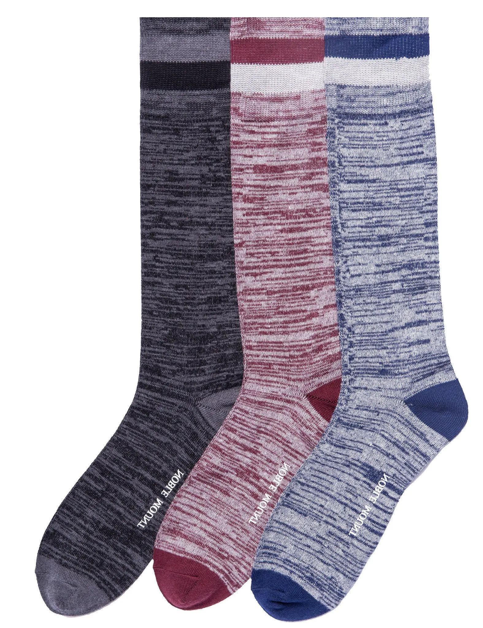 Men's 100% Acrylic Soft Marled Dress Socks 3-Pack