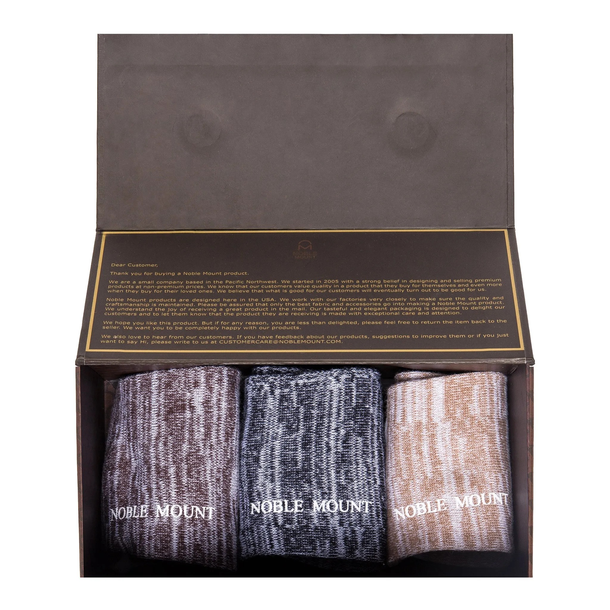 Men's 100% Acrylic Soft Marled Dress Socks 3-Pack