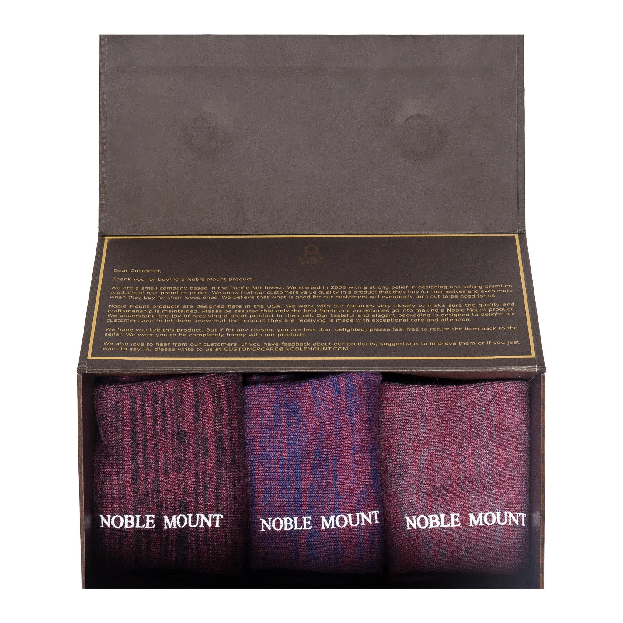 Men's 100% Acrylic Soft Marled Dress Socks 3-Pack