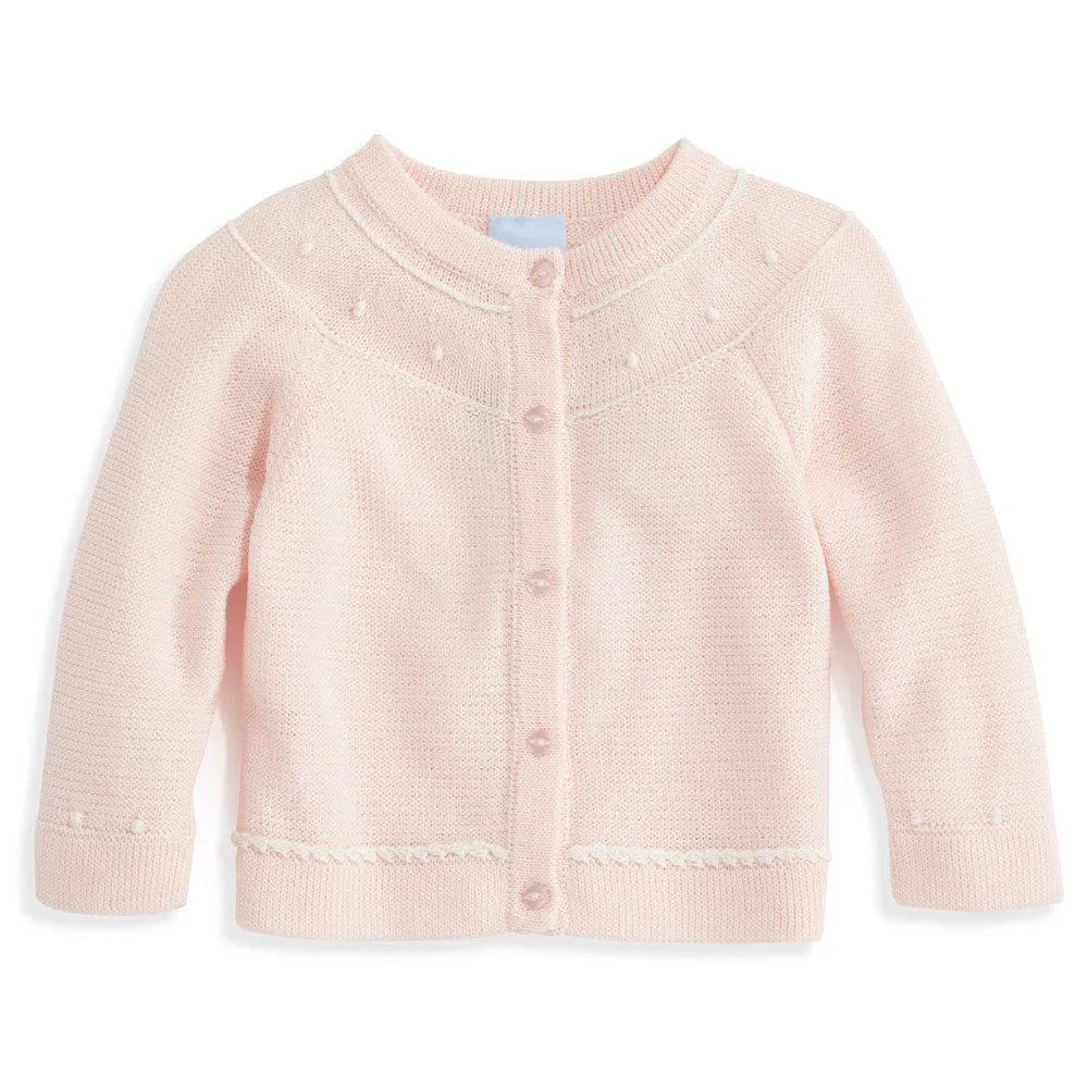Mercerized Pima Heirloom Cardigan -- Pink