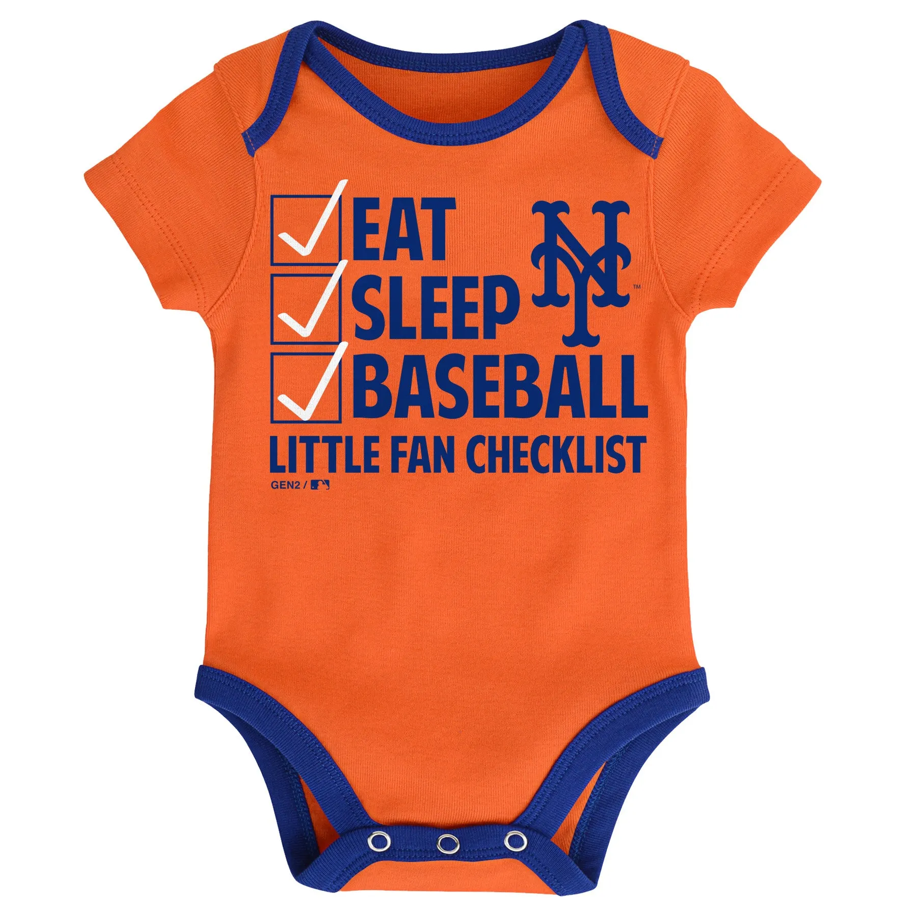 Mets Baby Fan Mascot Creeper Set (0-3 Months)