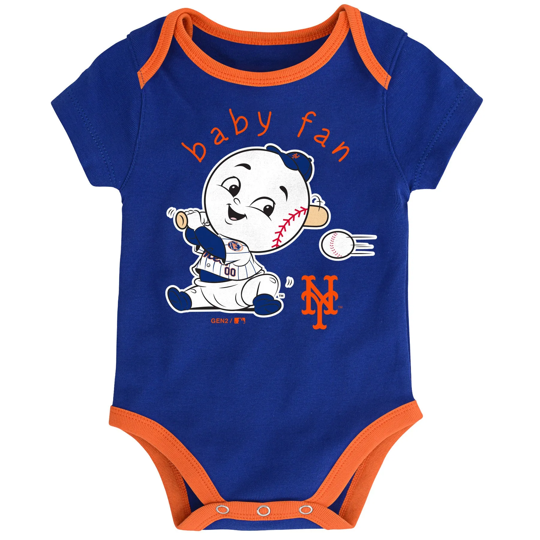 Mets Baby Fan Mascot Creeper Set (0-3 Months)