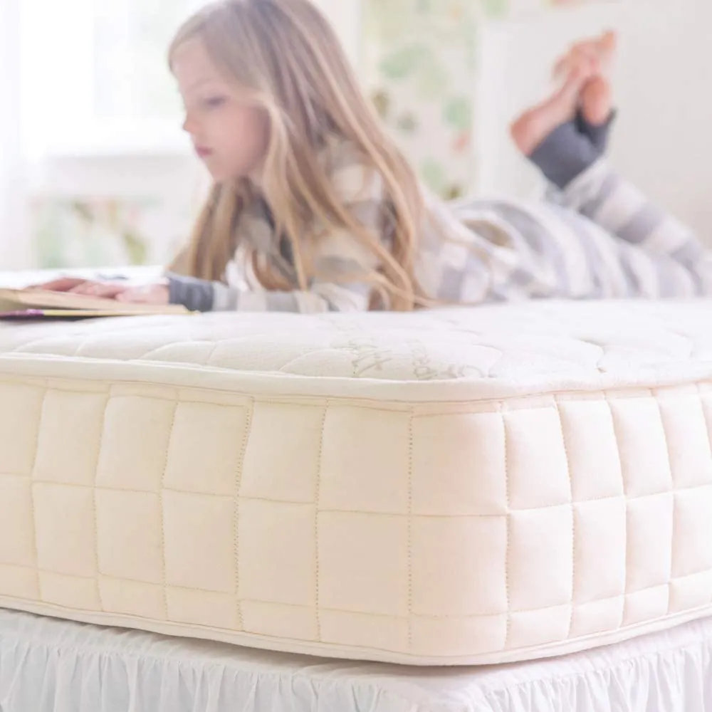 Organic Kids Mattress, Non-Toxic Firm Natural Mattress with Quilted Top, Full Size