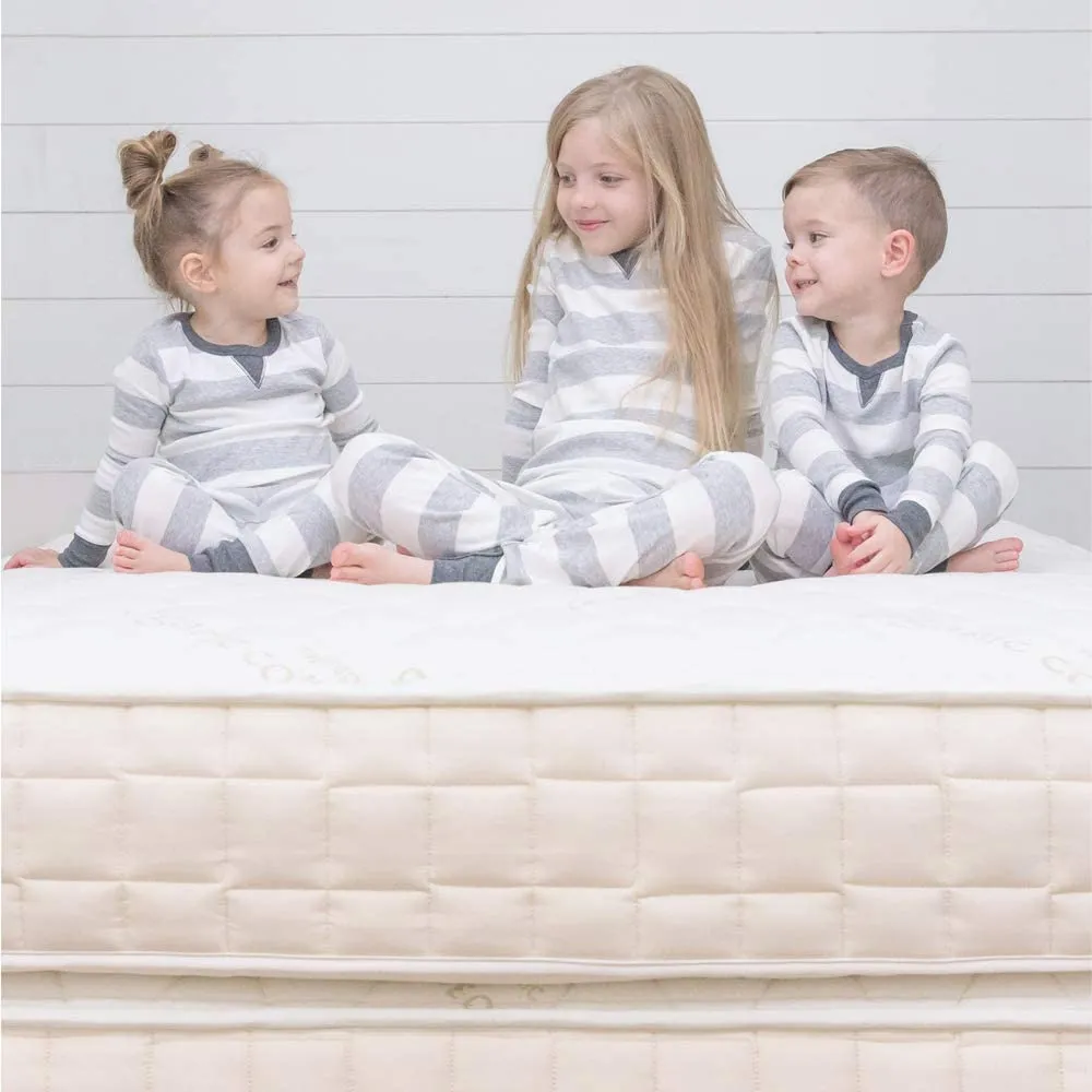 Organic Kids Mattress, Non-Toxic Firm Natural Mattress with Quilted Top, Full Size