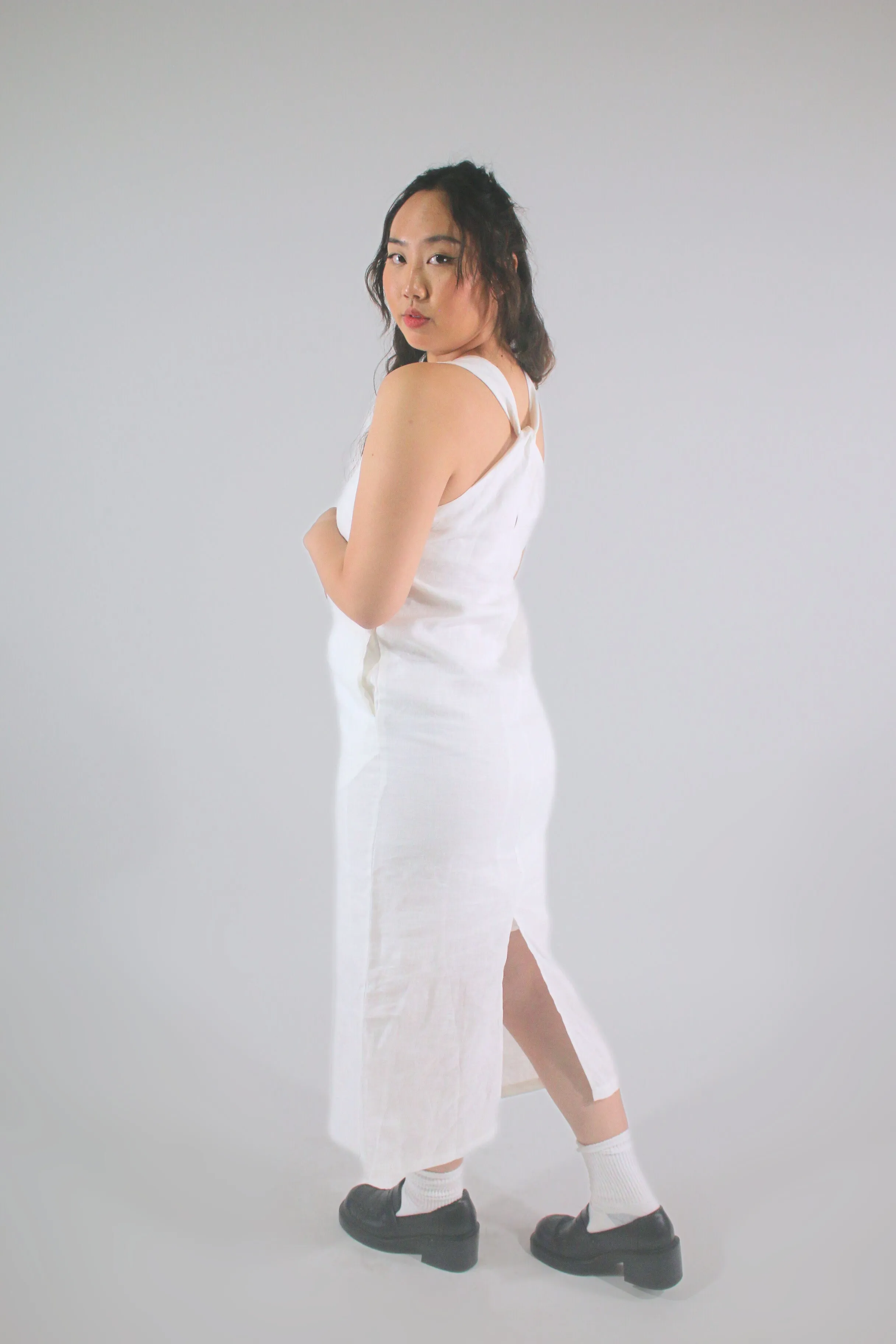 Paige 100% Linen Halter Dress