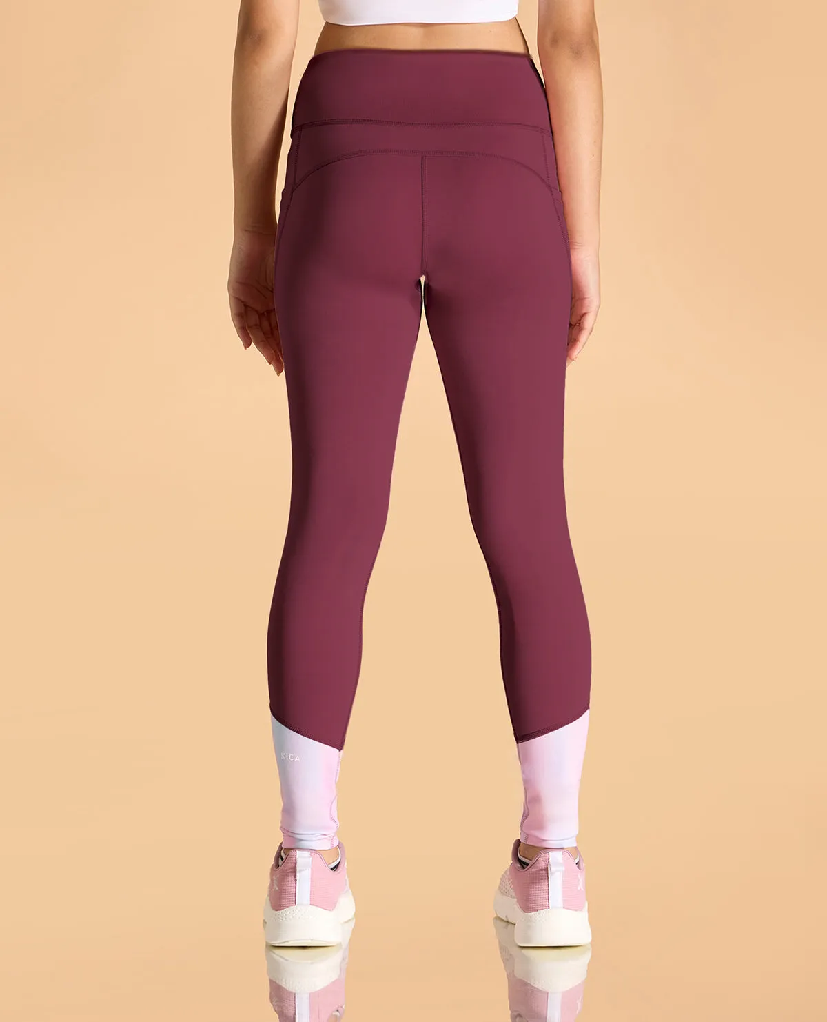 Regular Colourblock Tshirt and High Waisted Colourblock Stretchable Leggings Set
