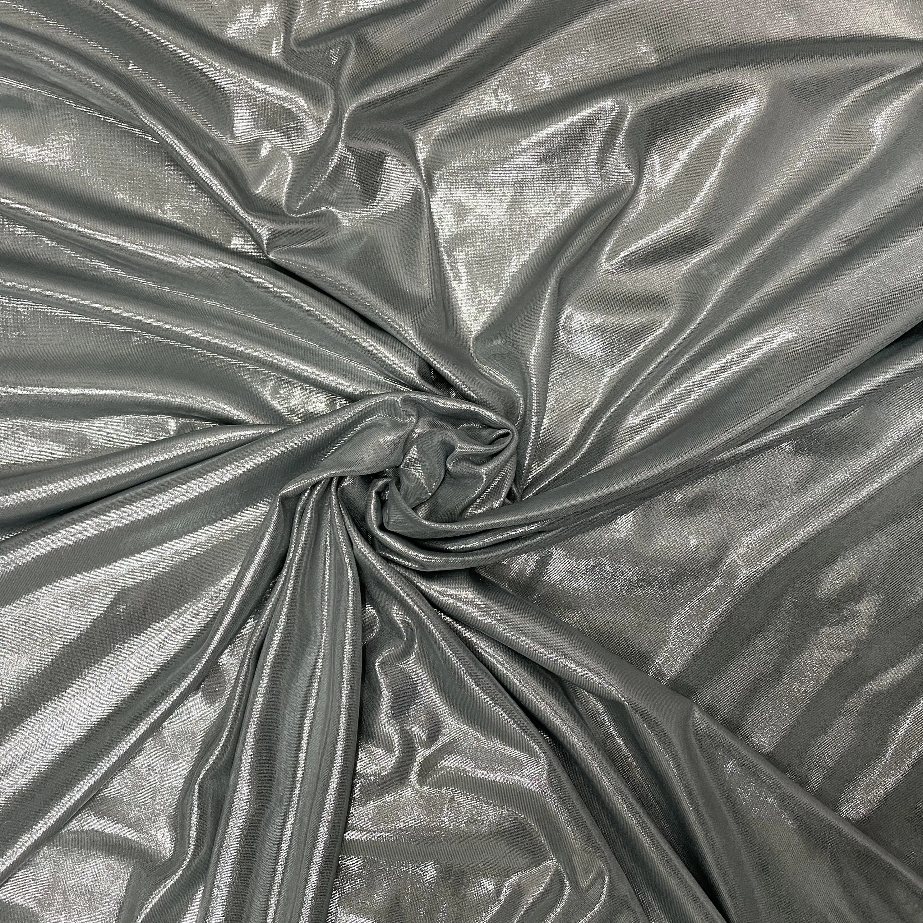 Sea Blue Solid imported Shimmer Lycra Fabric