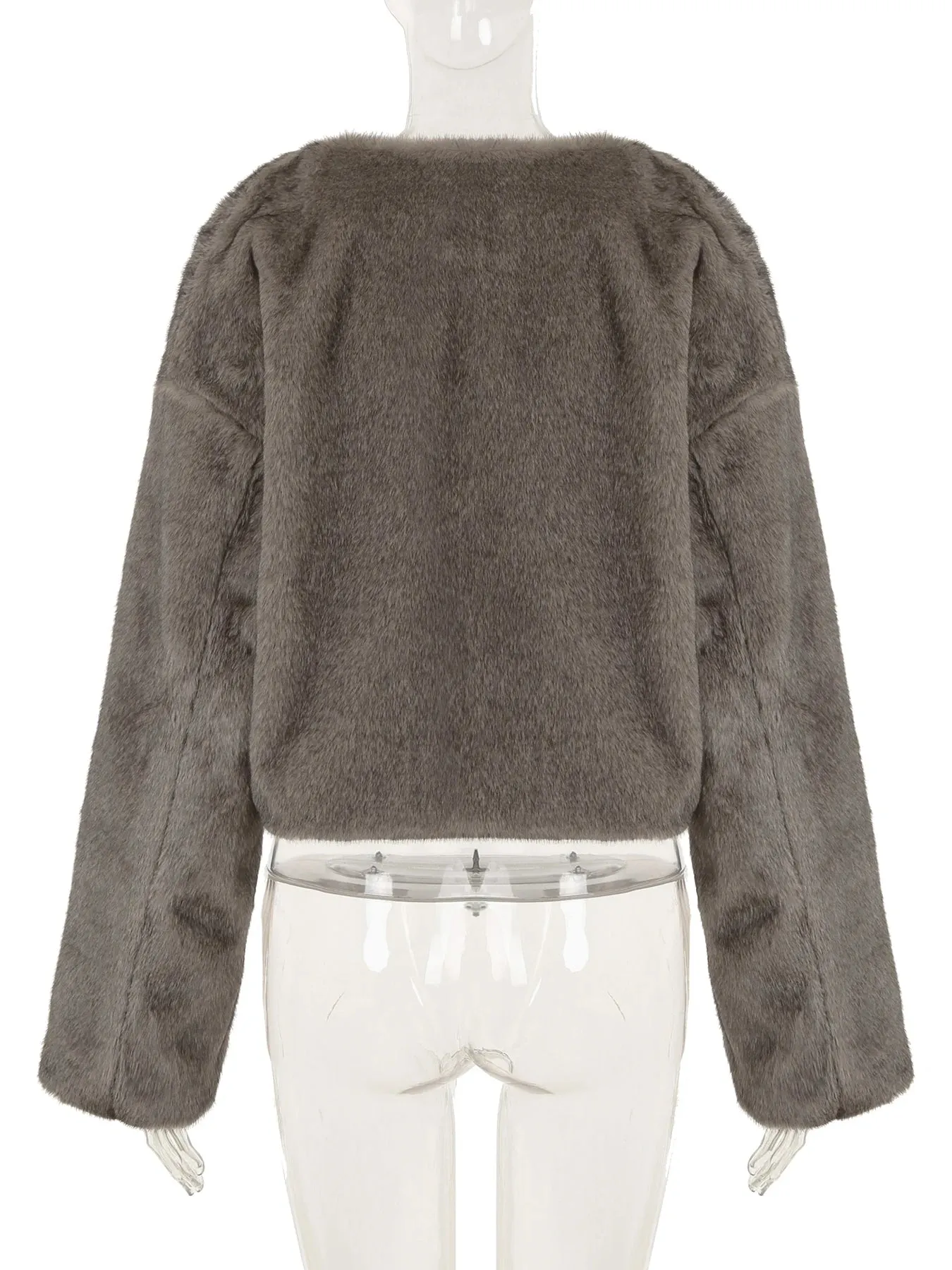TAVIMART  -  Casual Solid Furry Coats Women Winter Warm Basic Loose Long Sleeve Jackets Fashion Streetwear Korean Style Ladies