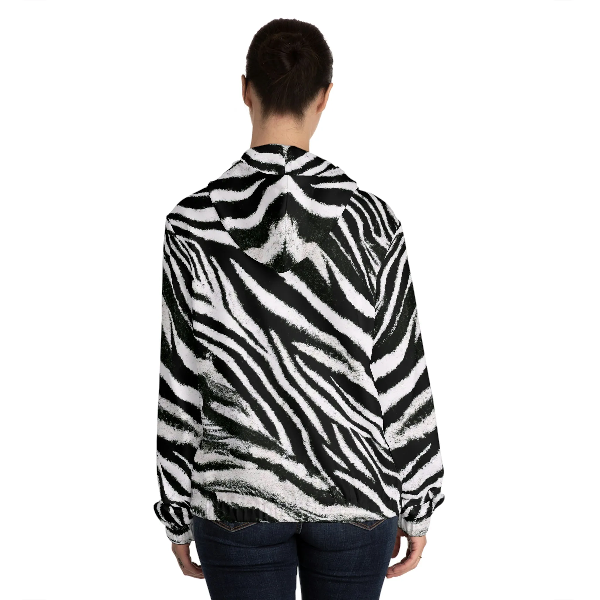 Vampire Art Grunge Zebra Women’s Full-Zip Hoodie
