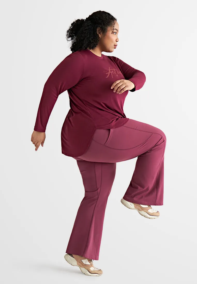 Vigor Cross Over Waist Active Bootcut Leggings