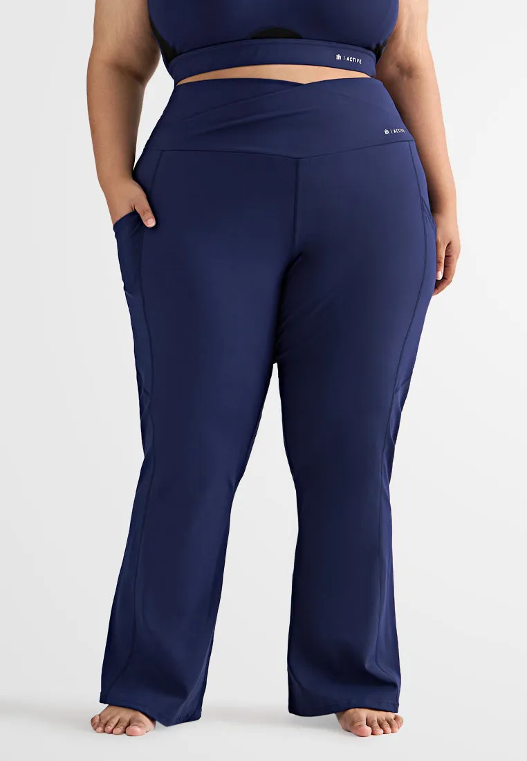 Vigor Cross Over Waist Active Bootcut Leggings