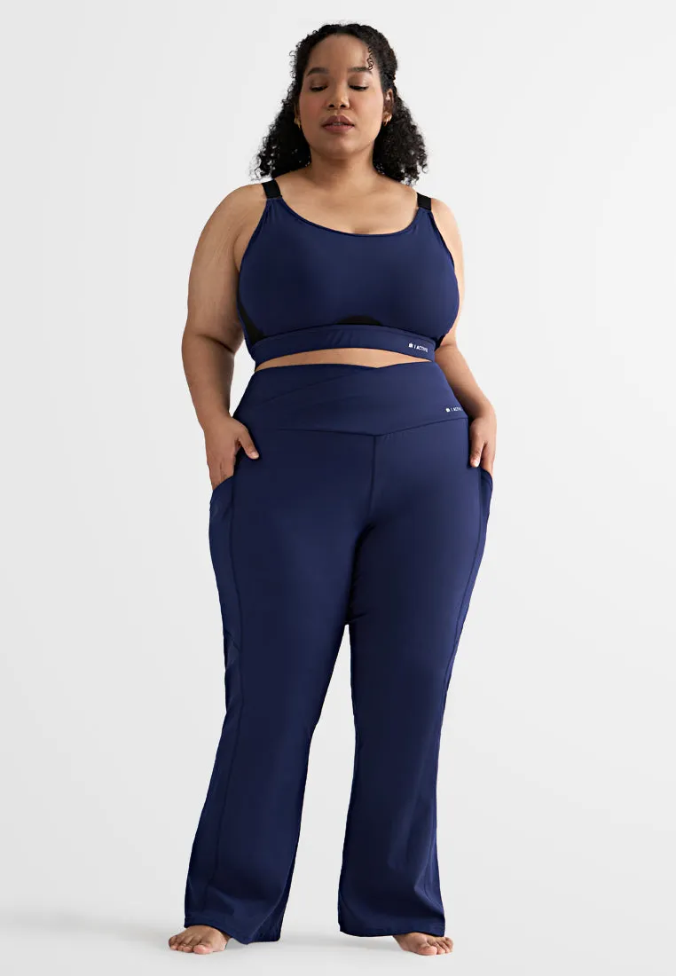 Vigor Cross Over Waist Active Bootcut Leggings