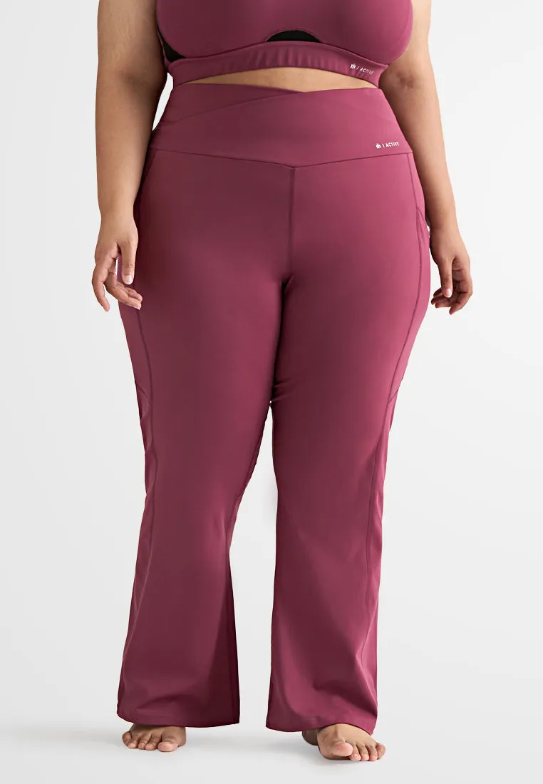 Vigor Cross Over Waist Active Bootcut Leggings